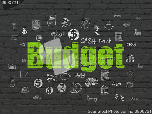 Image of Banking concept: Budget on wall background