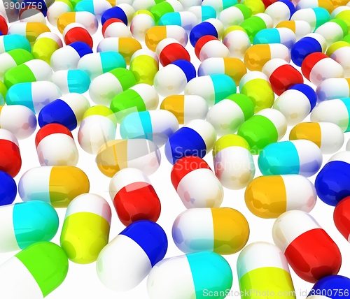 Image of Tablets background. 3D illustration