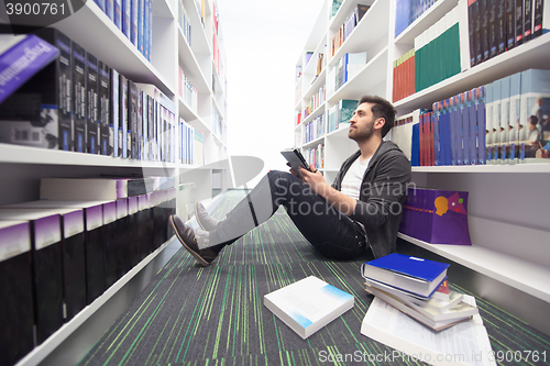 Image of student study  in school library