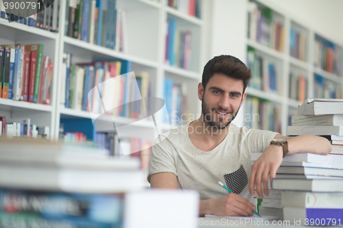 Image of student study  in school library