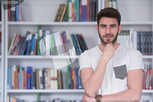 Image of student study  in school library