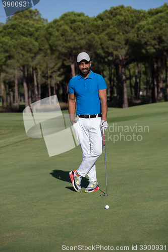 Image of golf player portrait at course