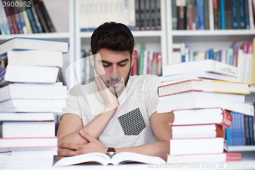 Image of student study  in school library