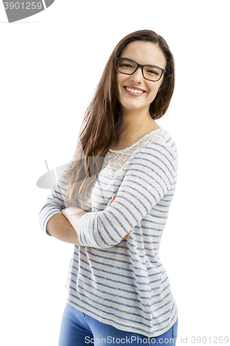 Image of Lovely woman smiling