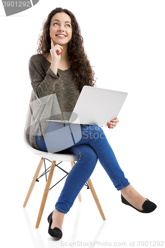 Image of Woman working with a laptop