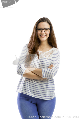 Image of Lovely woman smiling