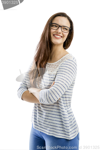 Image of Lovely woman smiling