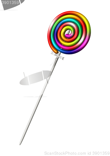 Image of 3D Illustration Lollipop on White