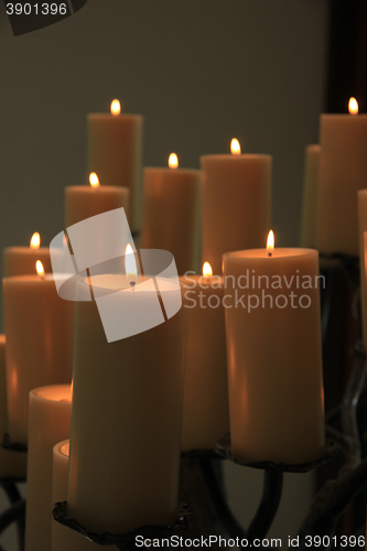 Image of Candles at a funeral service