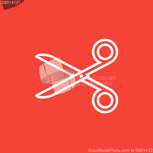 Image of Scissors line icon.