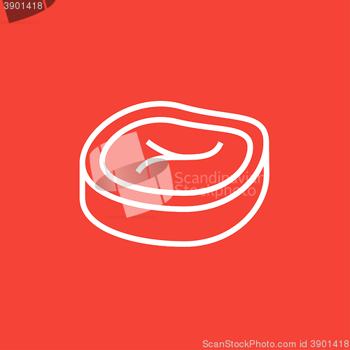 Image of Steak line icon.