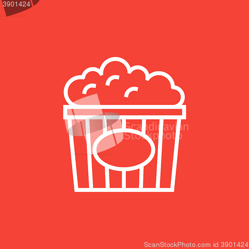 Image of Popcorn line icon.