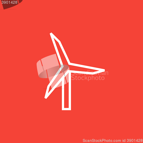 Image of Windmill line icon.