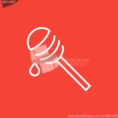 Image of Honey dipper line icon.