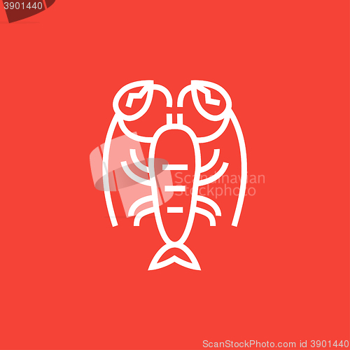 Image of Lobster line icon.