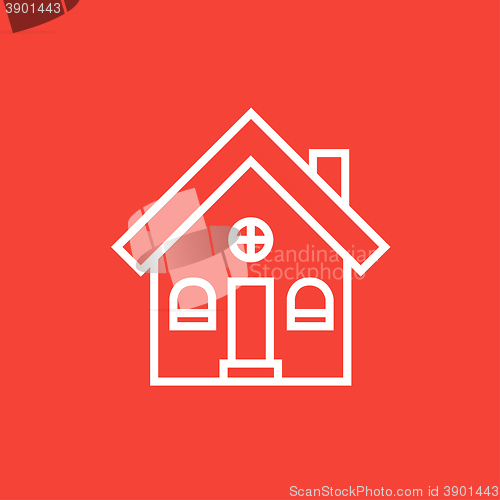 Image of Detached house line icon.