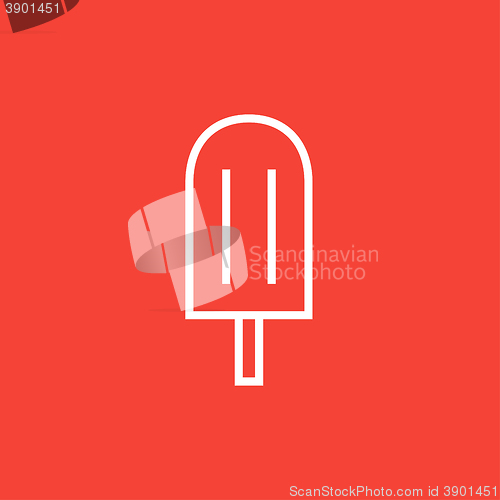 Image of Popsicle line icon.