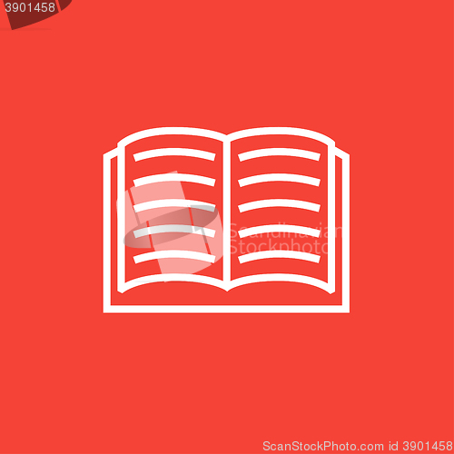 Image of Open book line icon.