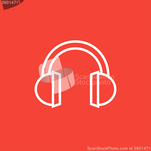 Image of Headphone line icon.