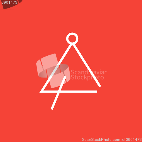 Image of Triangle line icon.