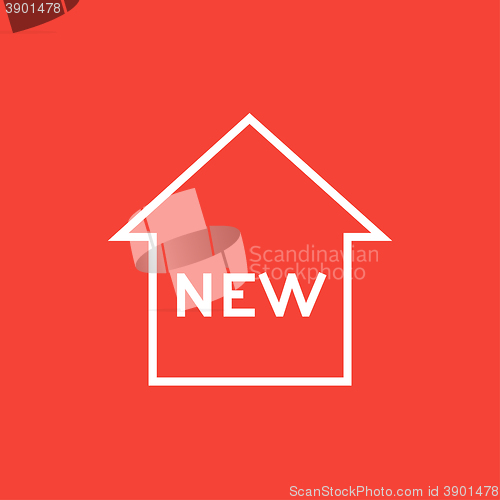 Image of New house line icon.