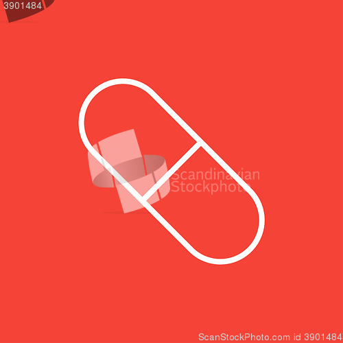 Image of Capsule pill line icon.