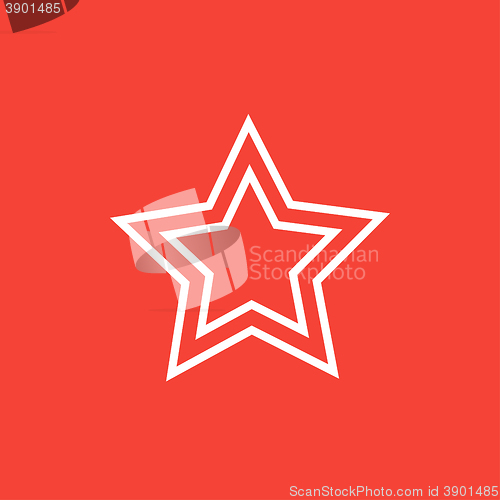 Image of Rating star line icon.