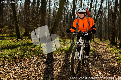 Image of Cyclist Riding the Bike