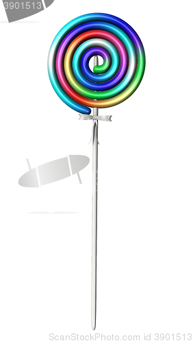 Image of 3D Illustration Lollipop on White