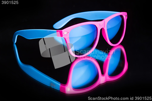 Image of colored sunglasses.