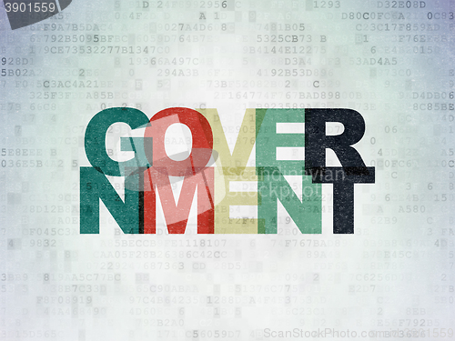 Image of Political concept: Government on Digital Data Paper background