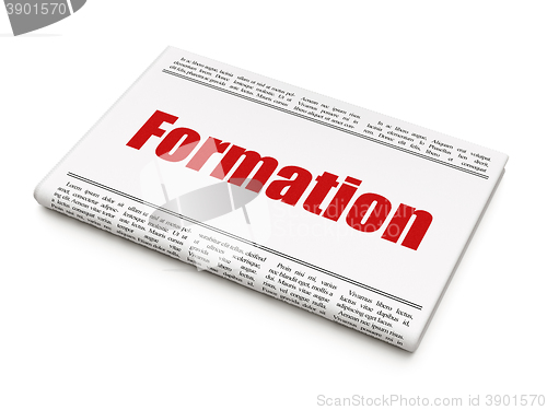 Image of Learning concept: newspaper headline Formation