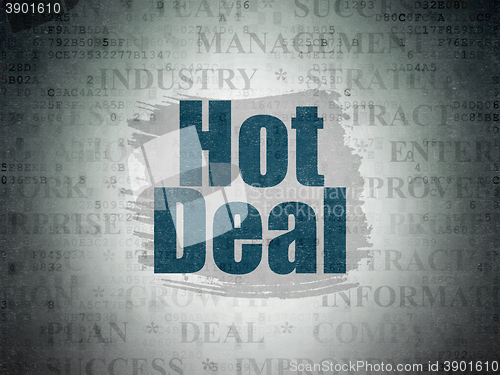 Image of Finance concept: Hot Deal on Digital Data Paper background