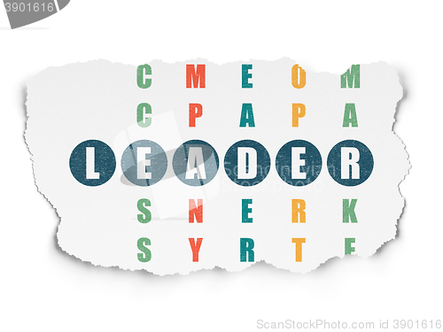 Image of Business concept: Leader in Crossword Puzzle