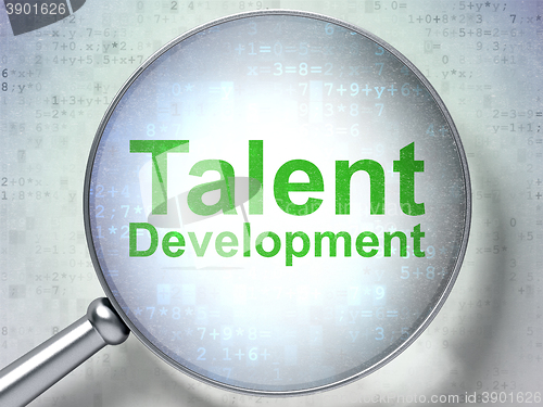 Image of Education concept: Talent Development with optical glass