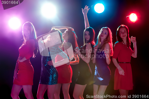 Image of Beautiful girls dancing at the party
