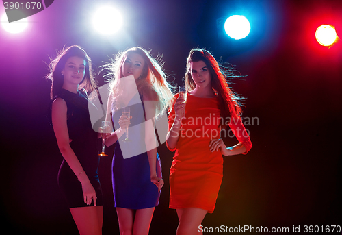 Image of Beautiful girls dancing at the party