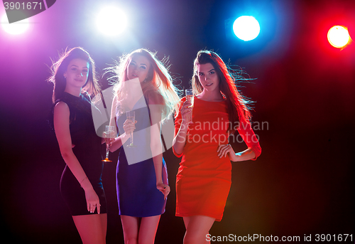 Image of Beautiful girls dancing at the party