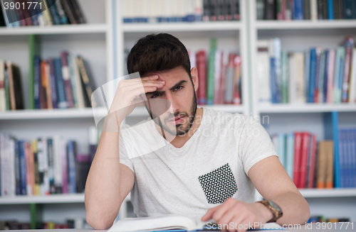 Image of student study  in school library