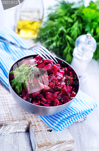 Image of salad with boiled beet