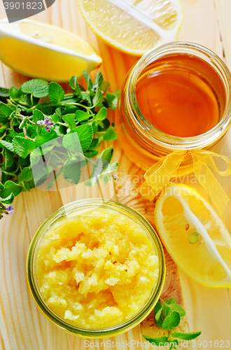 Image of lemons jam and honey