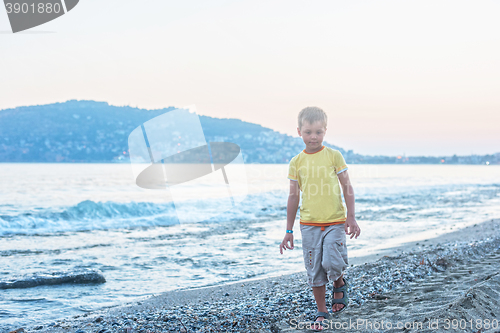 Image of Kid boy walking
