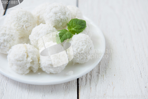 Image of Homemade candies with coconut