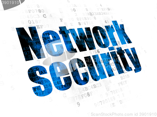Image of Protection concept: Network Security on Digital background