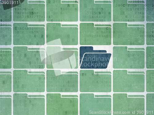 Image of Business concept: folder icon on Digital Data Paper background