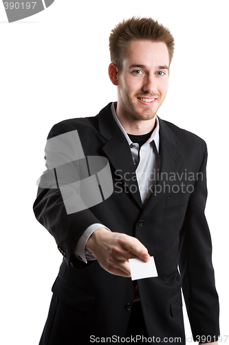 Image of Businessman with business card