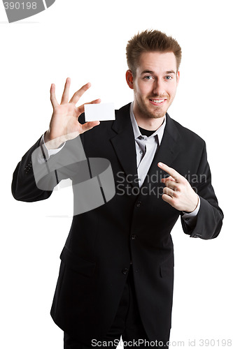 Image of Businessman with business card