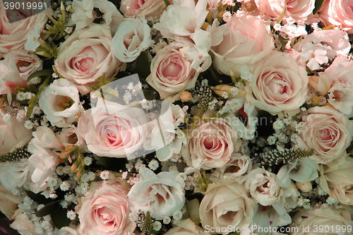 Image of Mixed pink bridal flowers