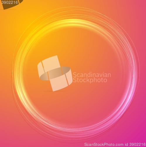 Image of Futuristic colorful orange purple circle design