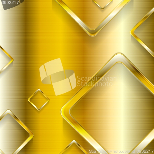Image of Tech golden design with squares